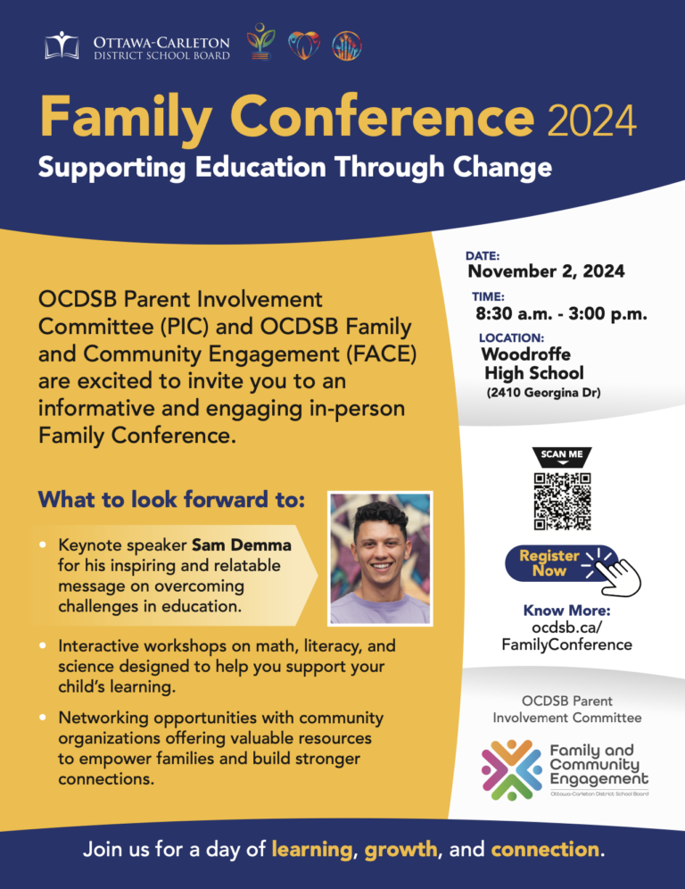 OCDSB Family Conference Poster